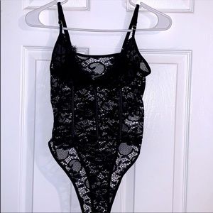 Black lace bodysuit
